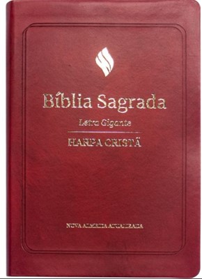 Bíblia Sagrada com letra gigante e harpa cristã