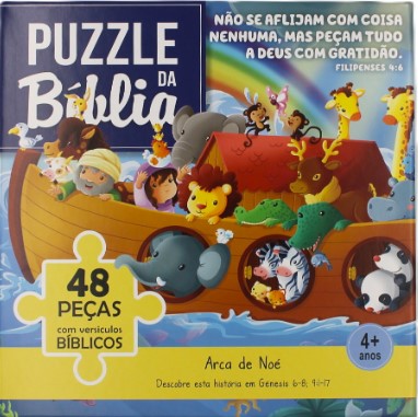 Puzzle da Bíblia: 48 peças com versículos bíblicos