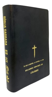 Bíblia Sagrada com harpa cristã e letra gigante