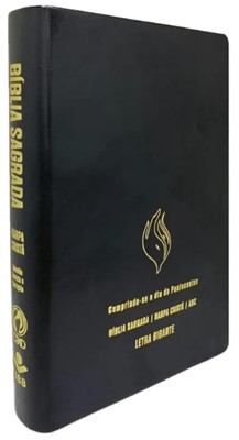 Bíblia Sagrada com harpa cristã e letra gigante