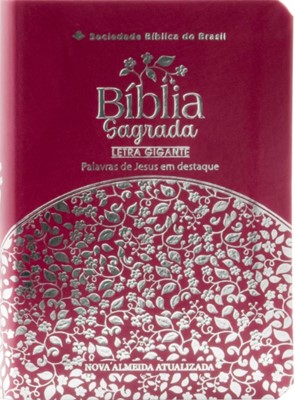 Bíblia Sagrada NAA com letra gigante e palavras de Jesus em vermelho