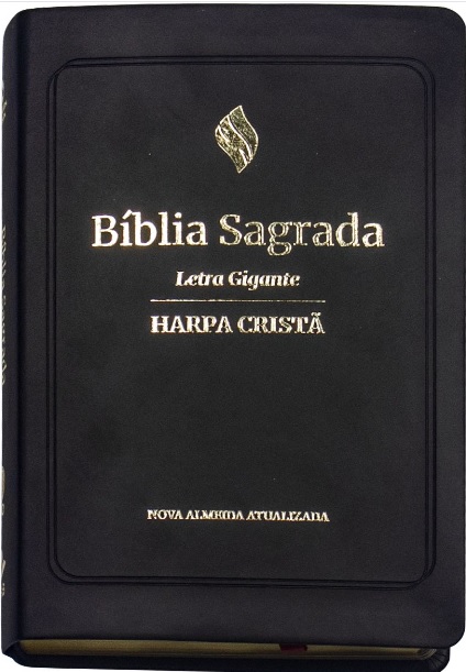 Bíblia Sagrada com letra gigante e harpa cristã