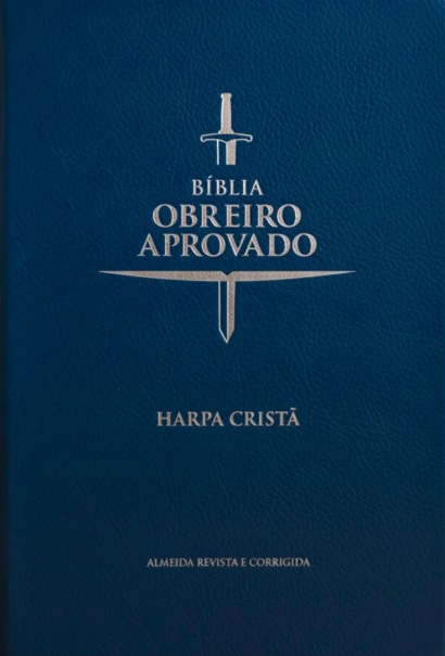 Bíblia obreiro aprovado com harpa cristã